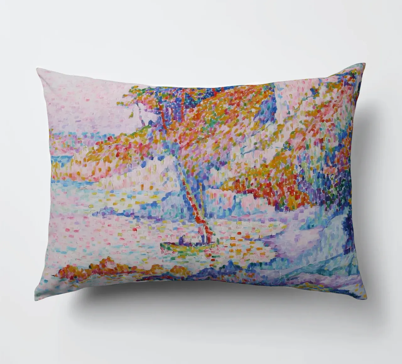 Paul Signac La Calanque Cove Pointillism Arte d'epoca cuscino da NorwesClub