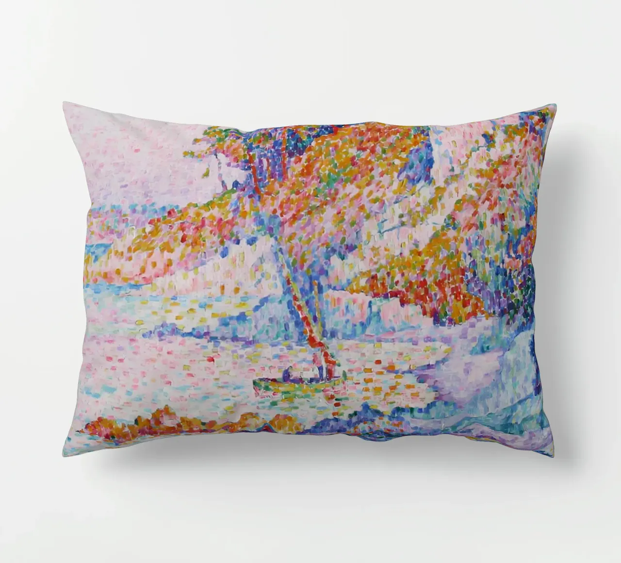 Paul Signac La Calanque Cove Pointillism Arte d'epoca cuscino da NorwesClub