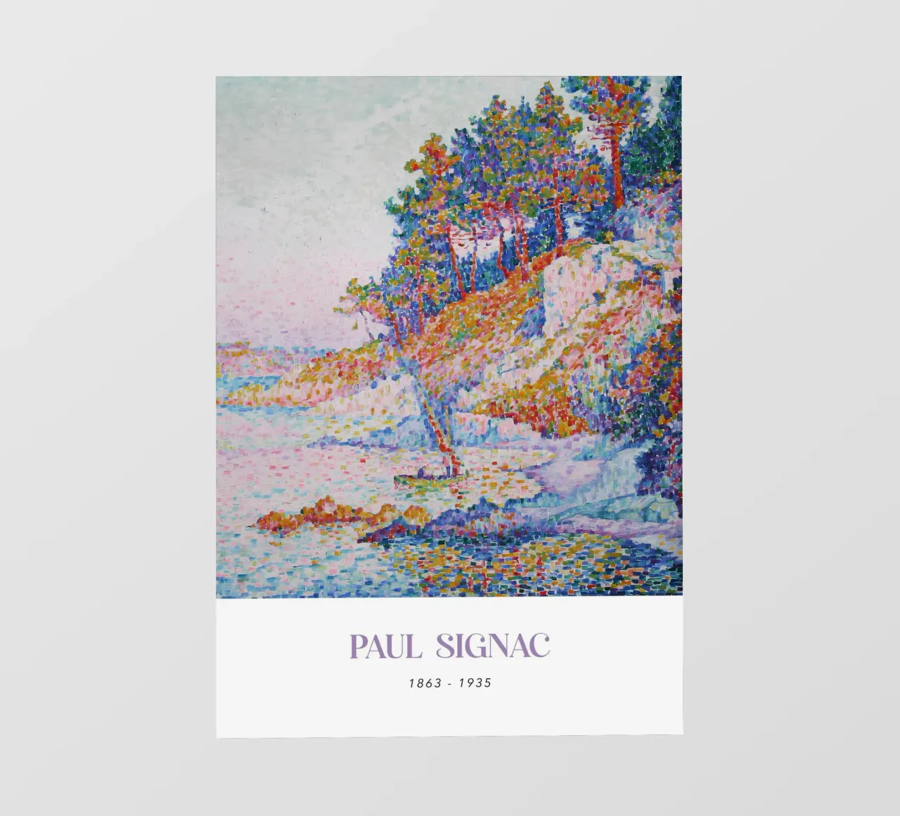 Paul Signac La Calanque Cove Pointillism Arte d'epoca pellicola backlit da NorwesClub