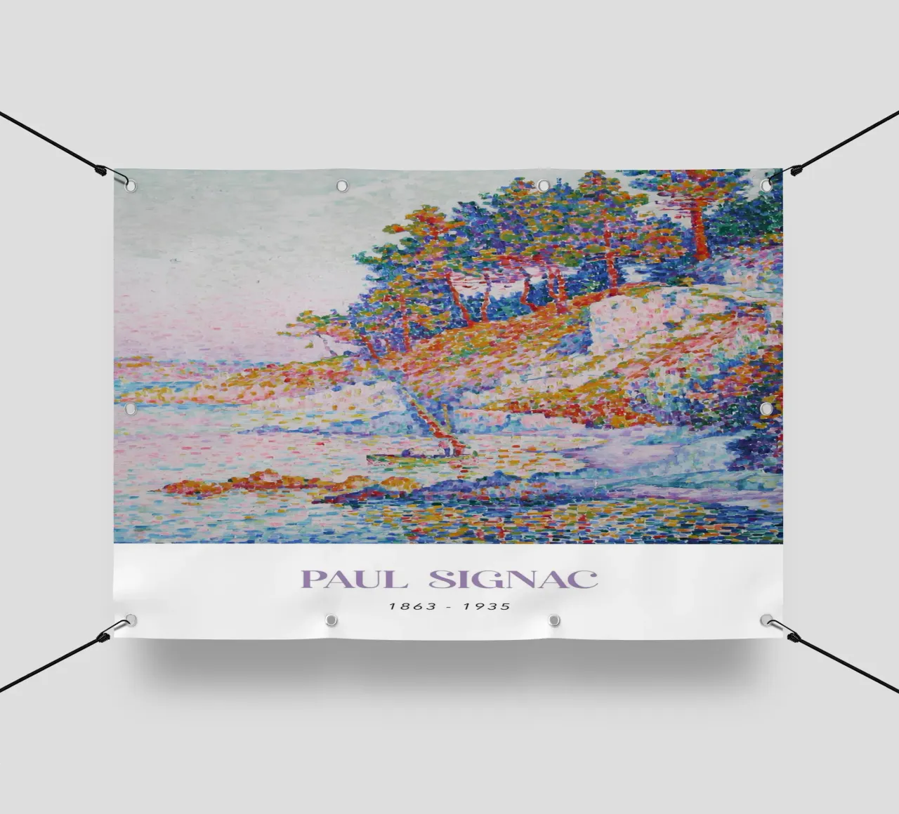 Paul Signac La Calanque Cove Pointillism Arte d'epoca telo in pvc da NorwesClub