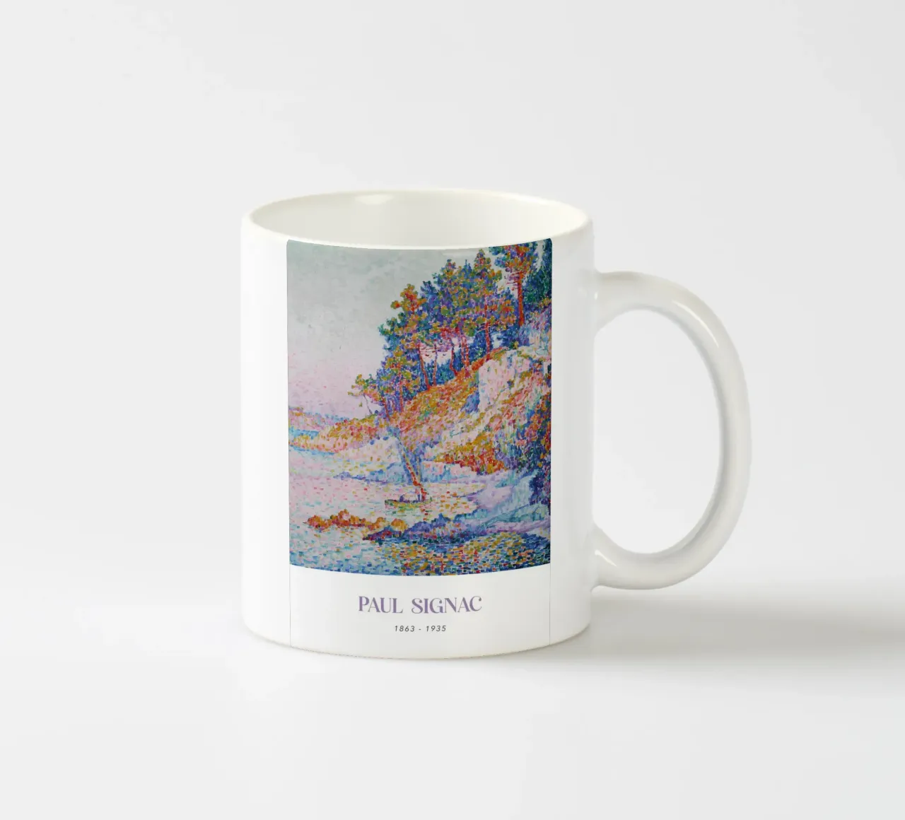 Paul Signac La Calanque Cove Pointillism Arte d'epoca tazza in ceramica da NorwesClub