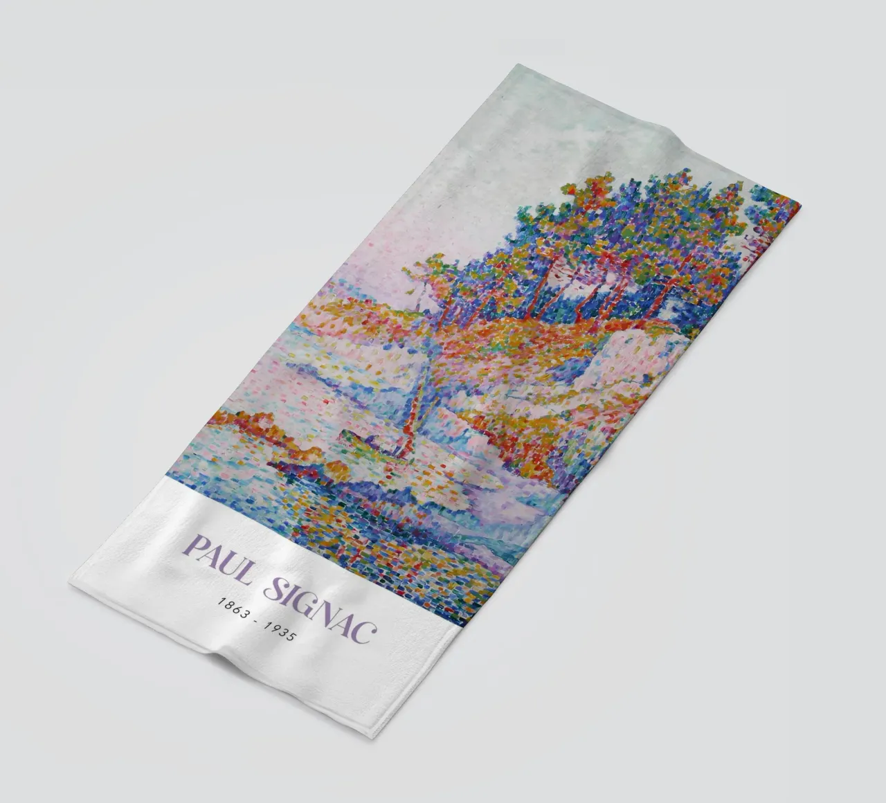 Paul Signac La Calanque Cove Pointillism Arte d'epoca telo mare da NorwesClub
