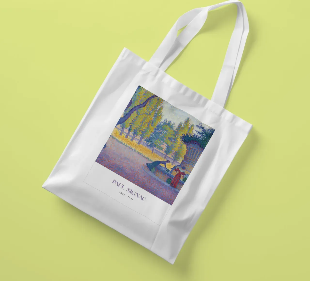 Paul Signac Fontaine des Lices Pointillism Saint-Tropez tote bag by NorwesClub