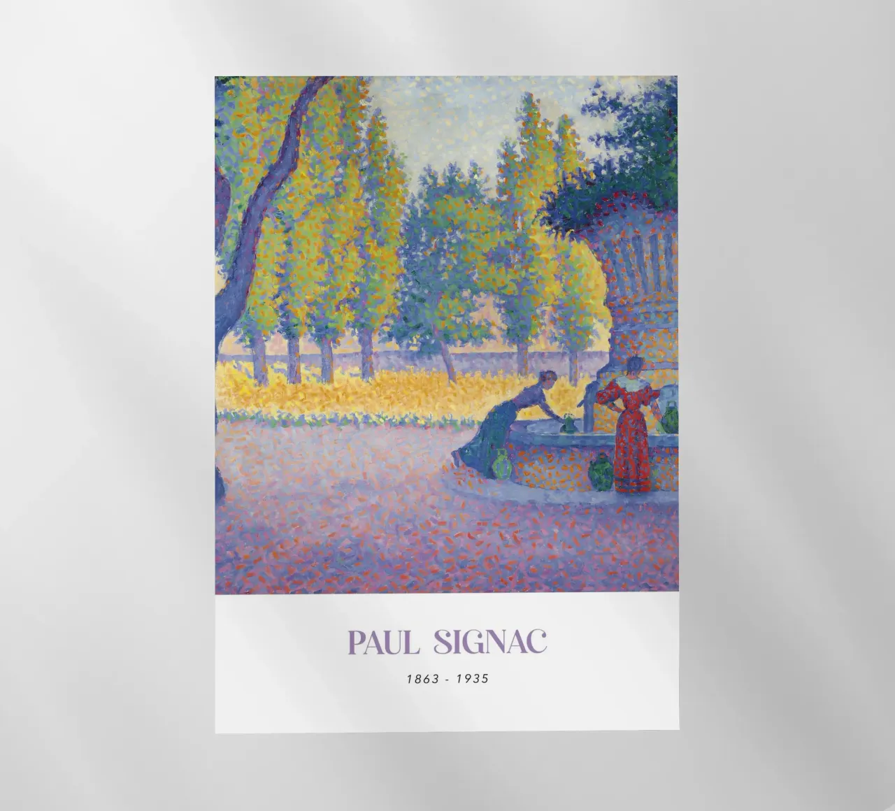 Paul Signac Fontaine des Lices Puntinismo Saint-Tropez pellicola backlit da NorwesClub