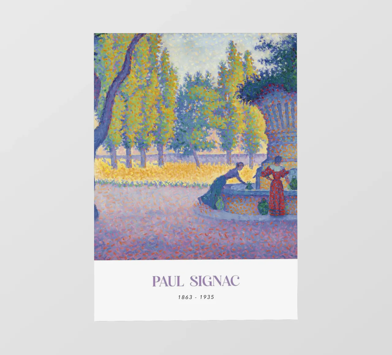 Paul Signac Fontaine des Lices Puntinismo Saint-Tropez pellicola backlit da NorwesClub