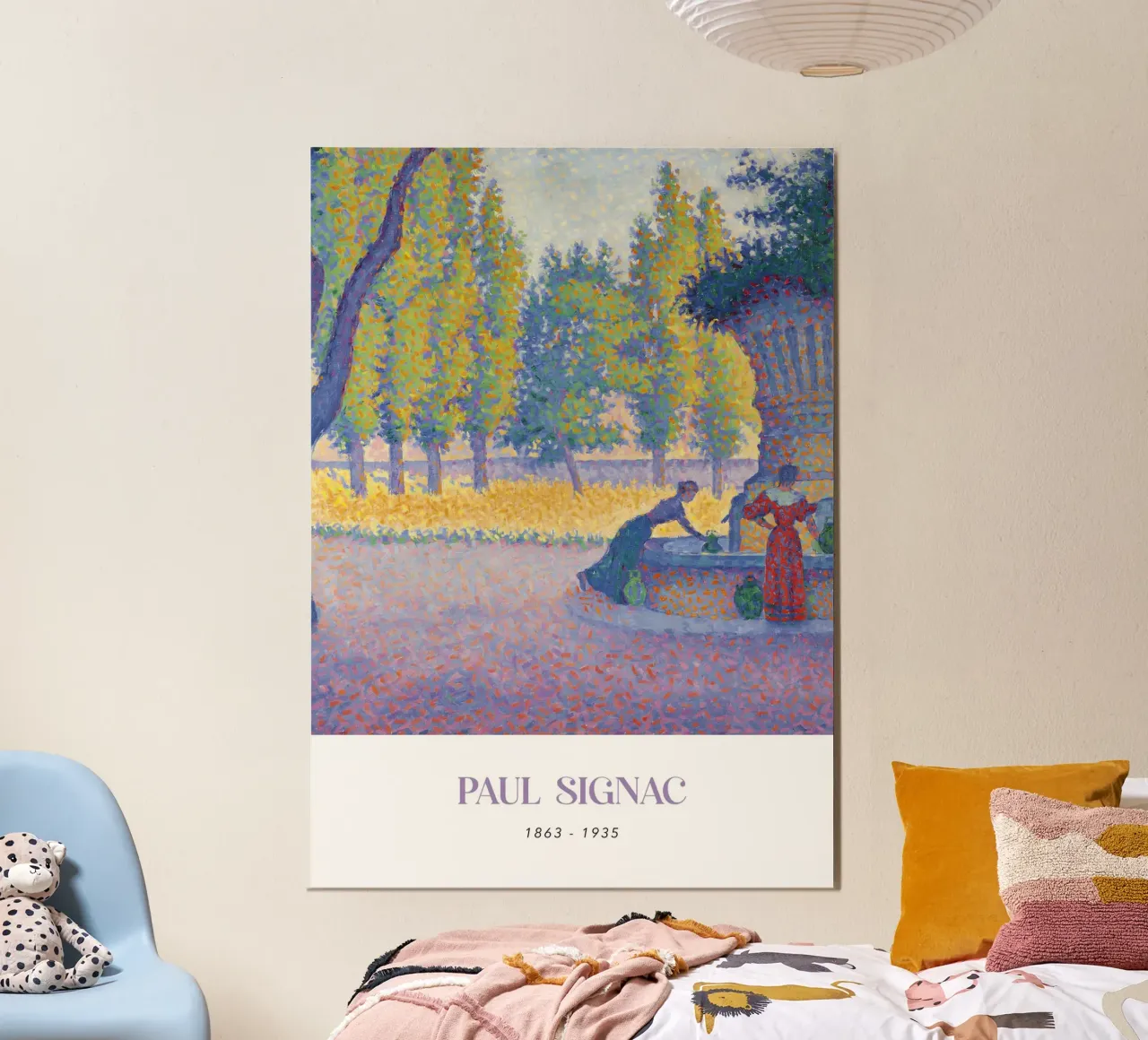 Paul Signac Fontaine des Lices Pointillism Saint-Tropez alu-dibond by NorwesClub