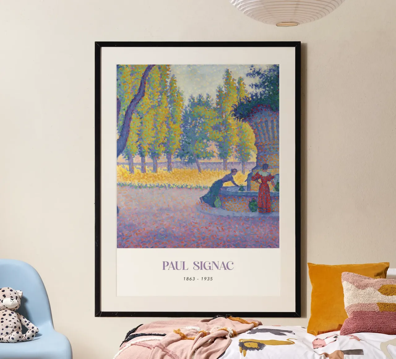 Paul Signac Fontaine des Lices Pointillisme Saint-Tropez poster van NorwesClub