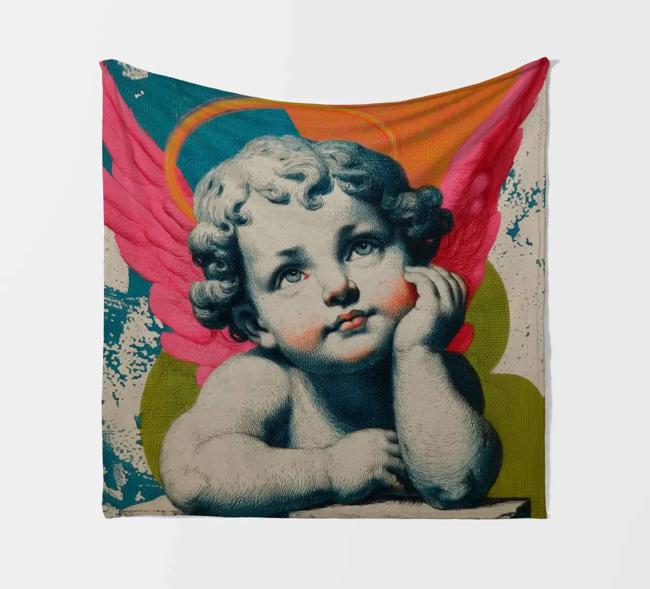 Il sogno di un angelo colorato coperta in pile da Carinaprint