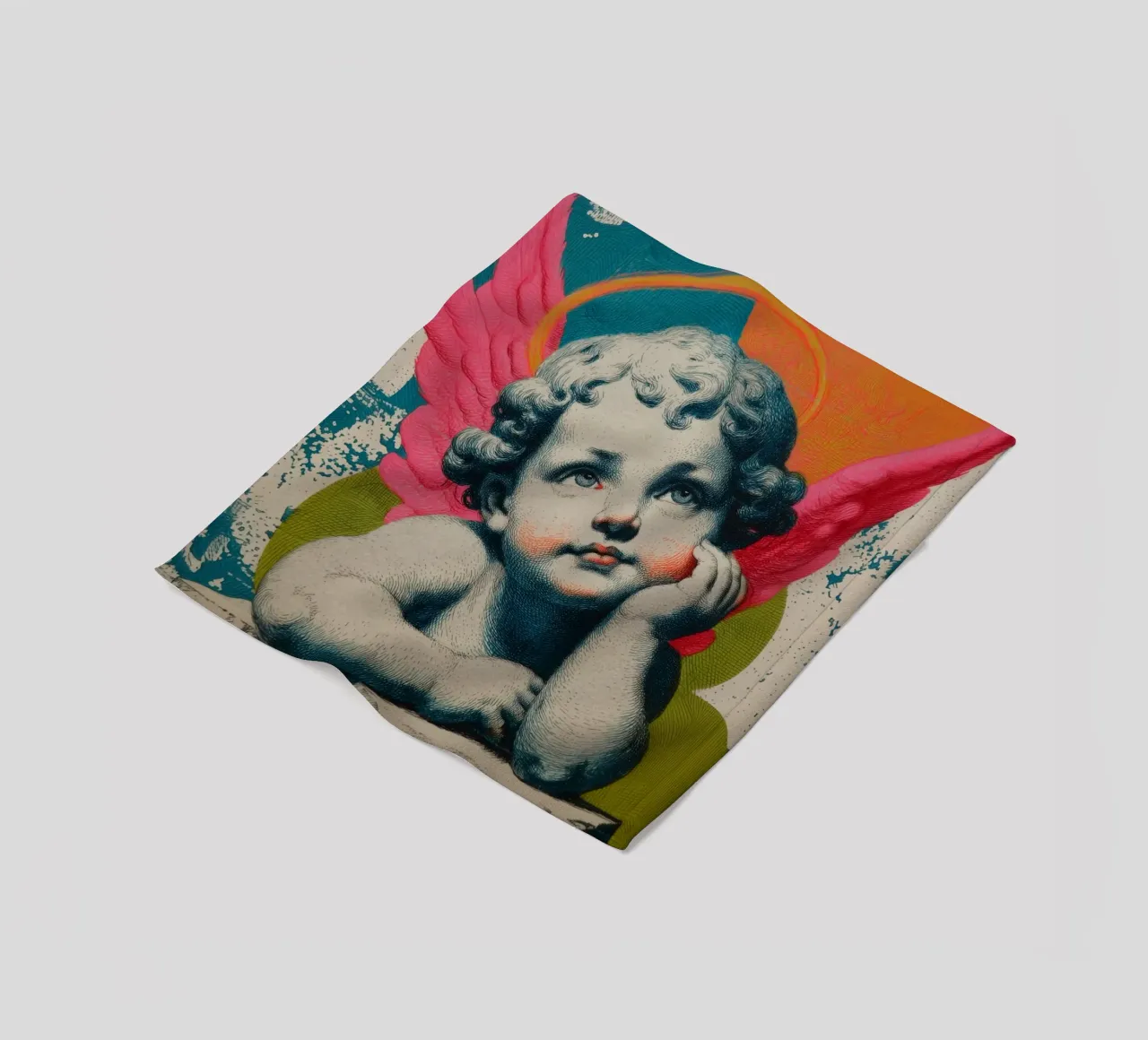 Il sogno di un angelo colorato coperta in pile da Carinaprint