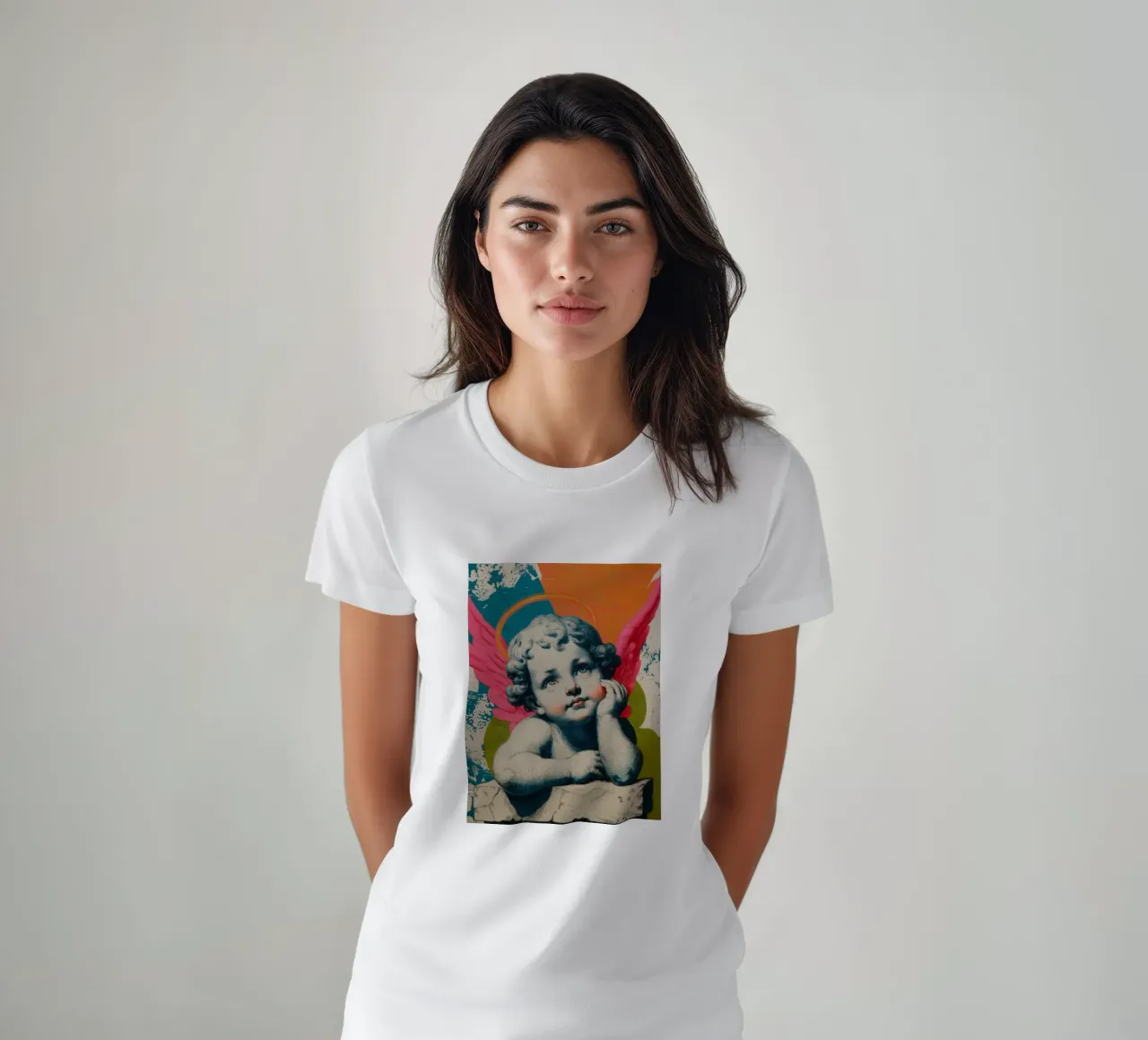 Il sogno di un angelo colorato t-shirt da Carinaprint