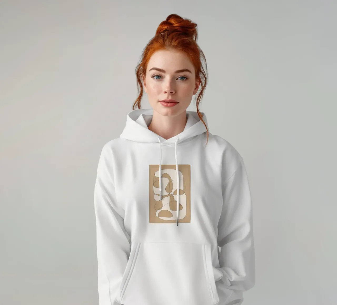 Abstract line art 6 felpa con cappuccio da cityart