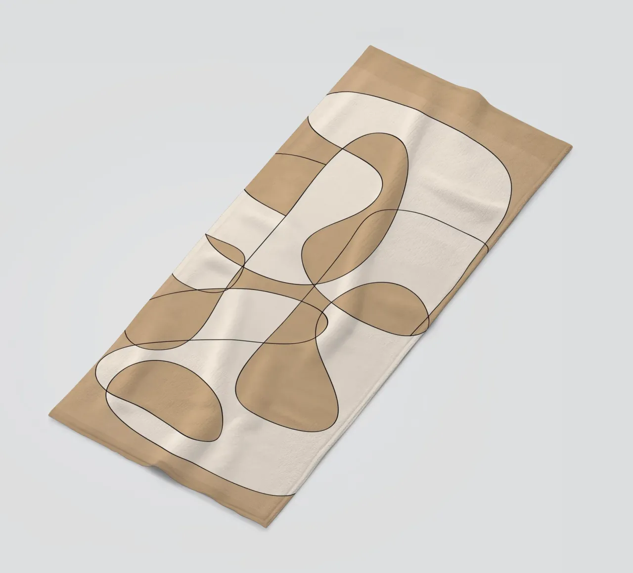 Abstract line art 6 beach towel by cityart