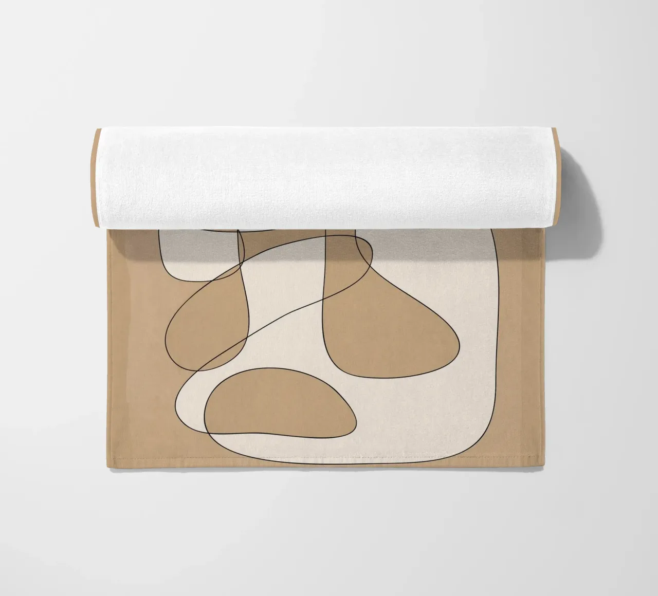 Abstract line art 6 beach towel by cityart