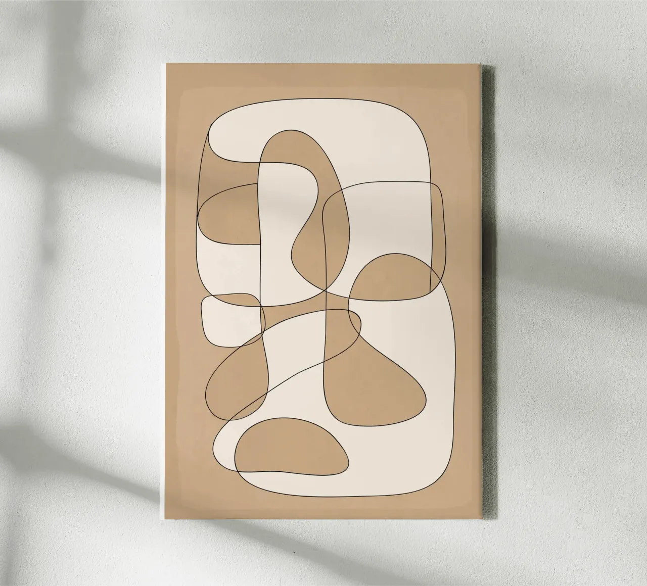 Abstract line art 6 canvas with Floater frame by cityart
