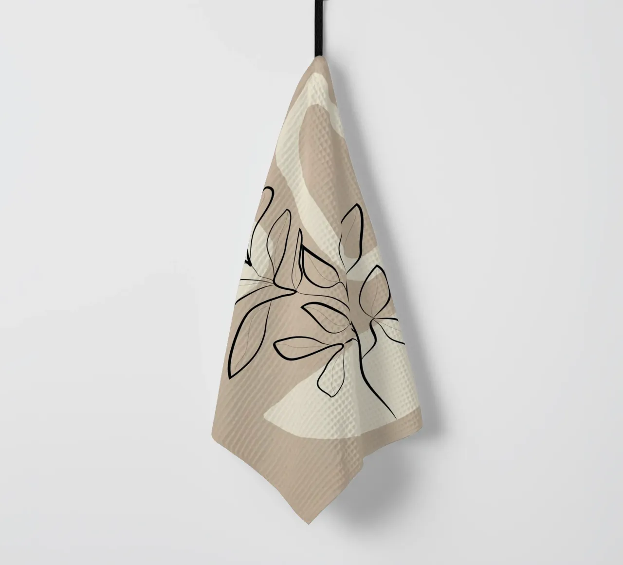 Abstract Minimal Plant 7 tea towel by cityart
