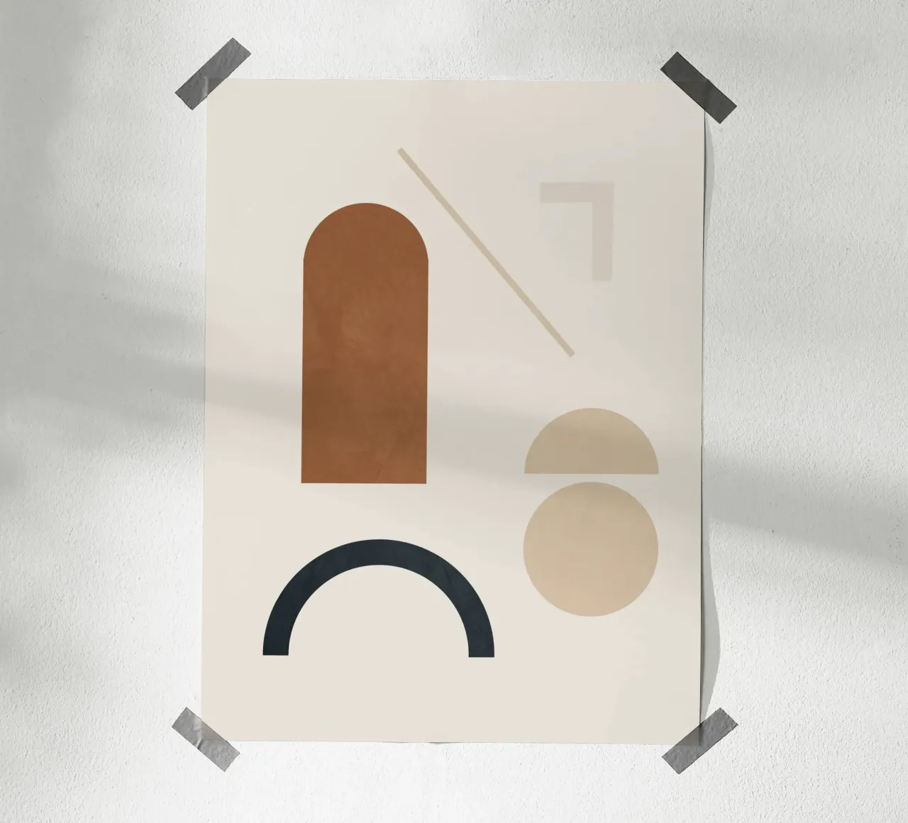 Geometric Modern Art 32 poster con telaio in plastica da cityart