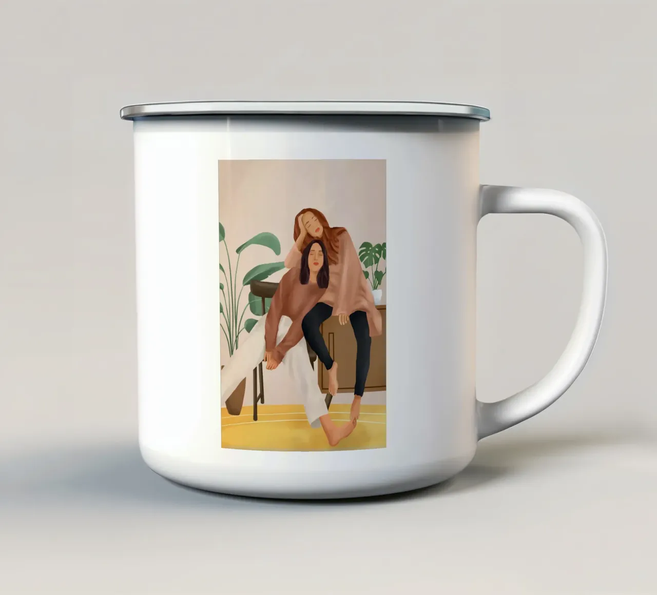 Ladies taza de esmalte de cityart