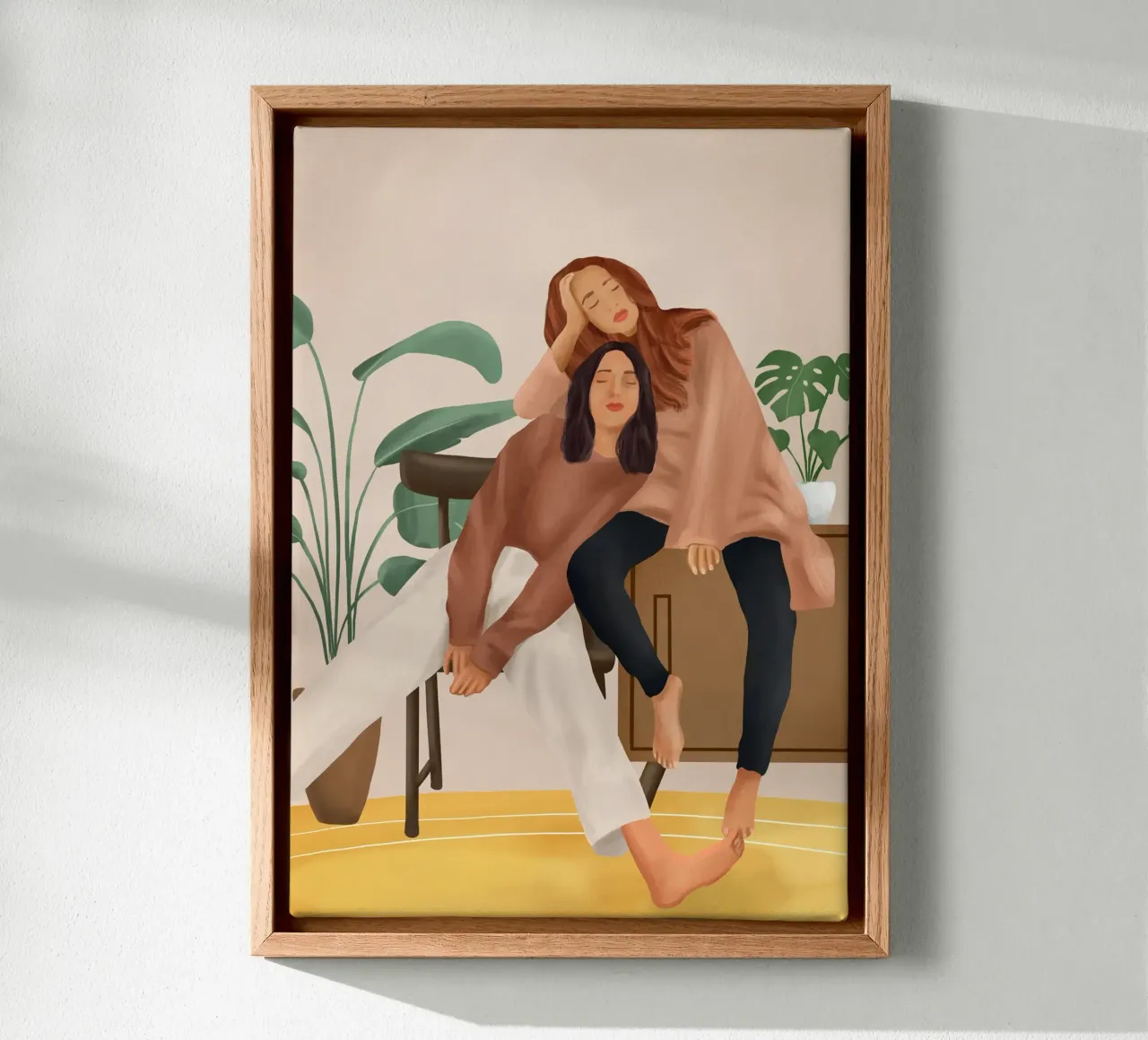 Ladies tela con Cornice a cassetta da cityart
