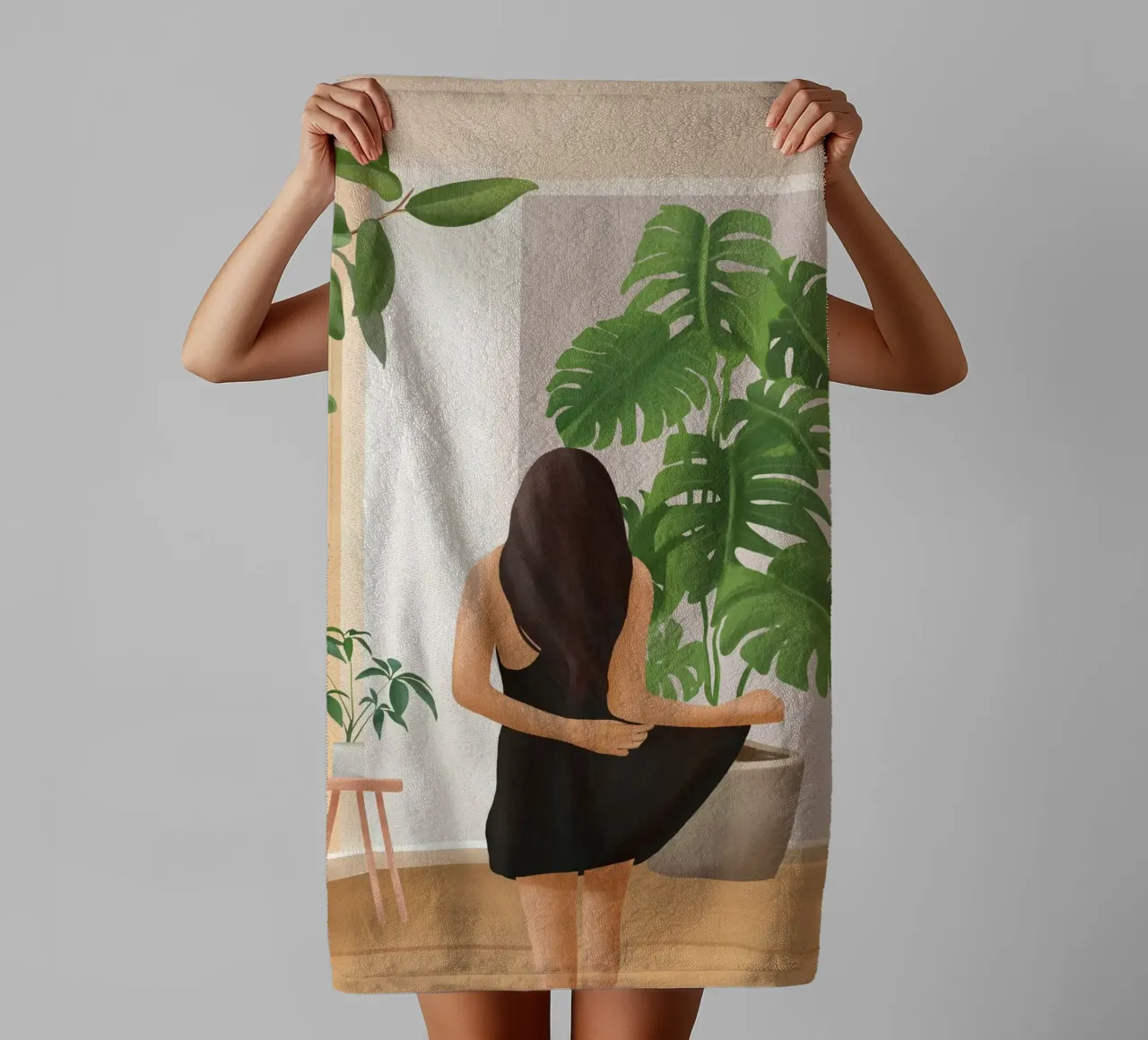 Plant Glow badhanddoek van cityart