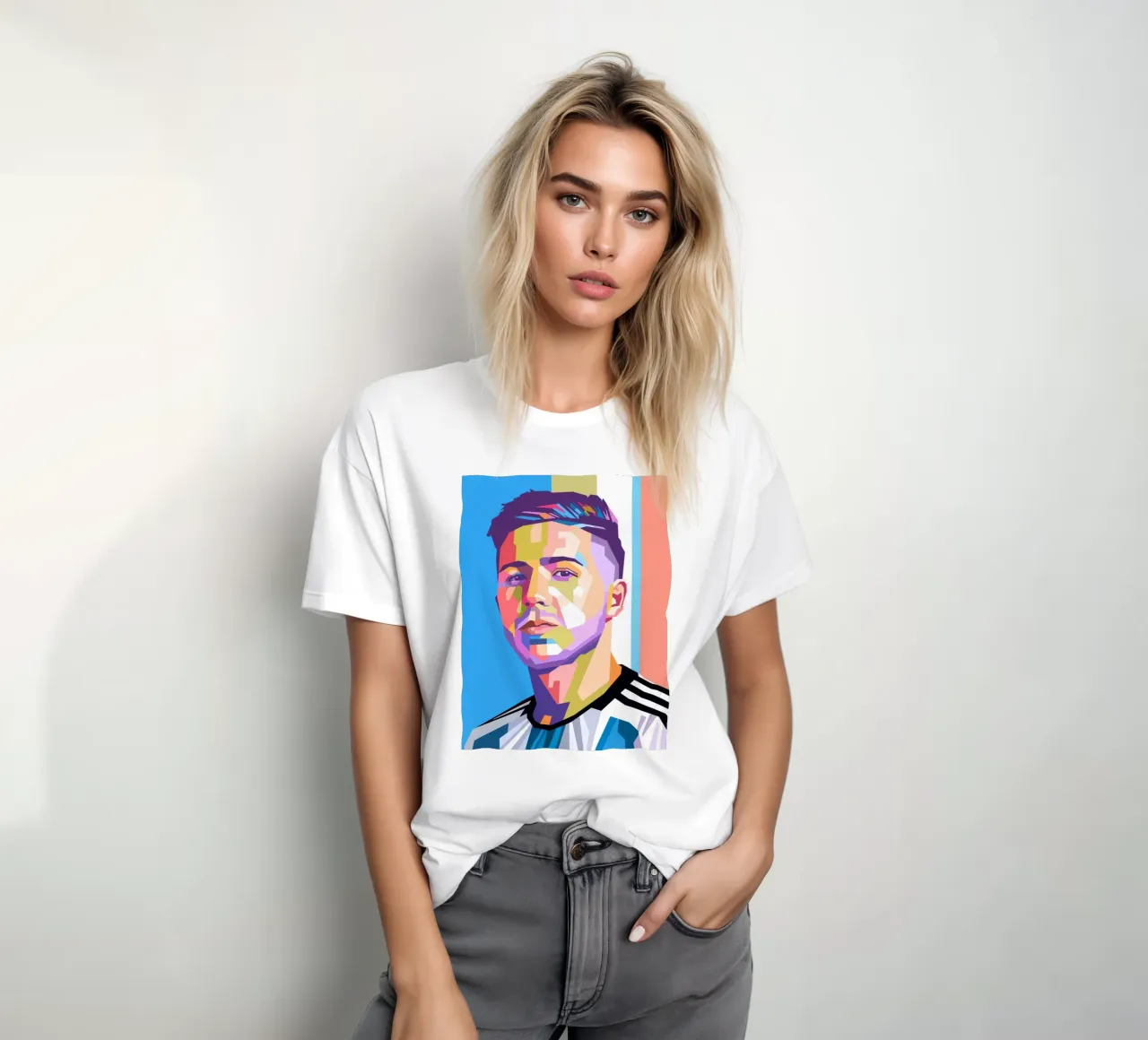 Enzo Fernandez pop-art portret t-shirt van Hantamrata