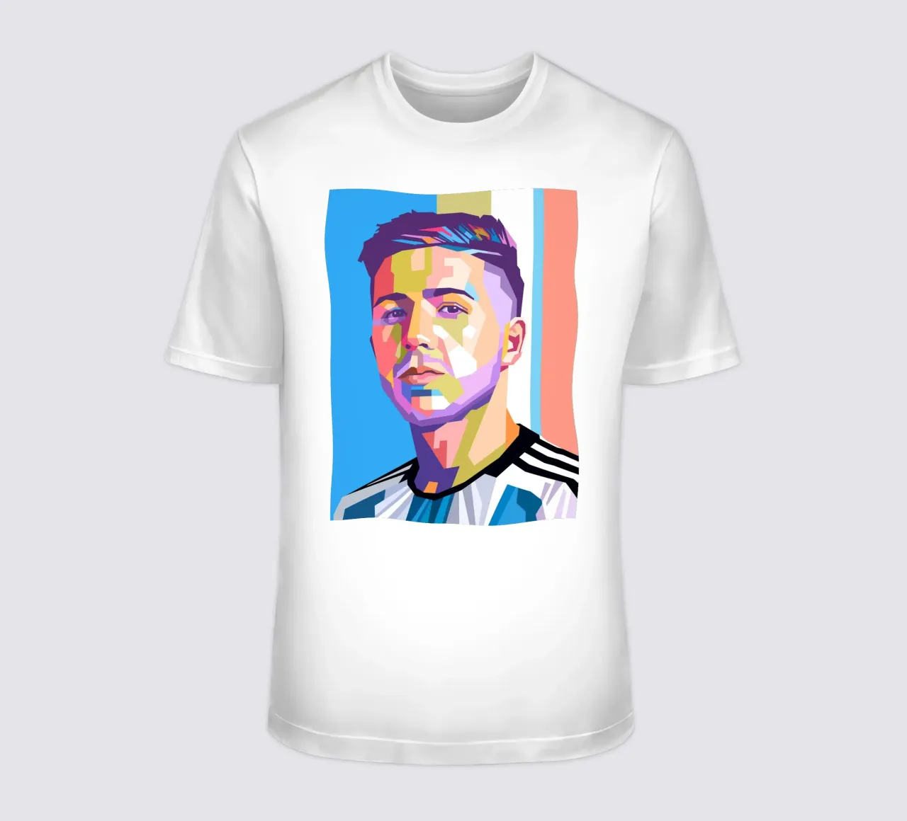 Enzo Fernandez pop-art portret t-shirt van Hantamrata