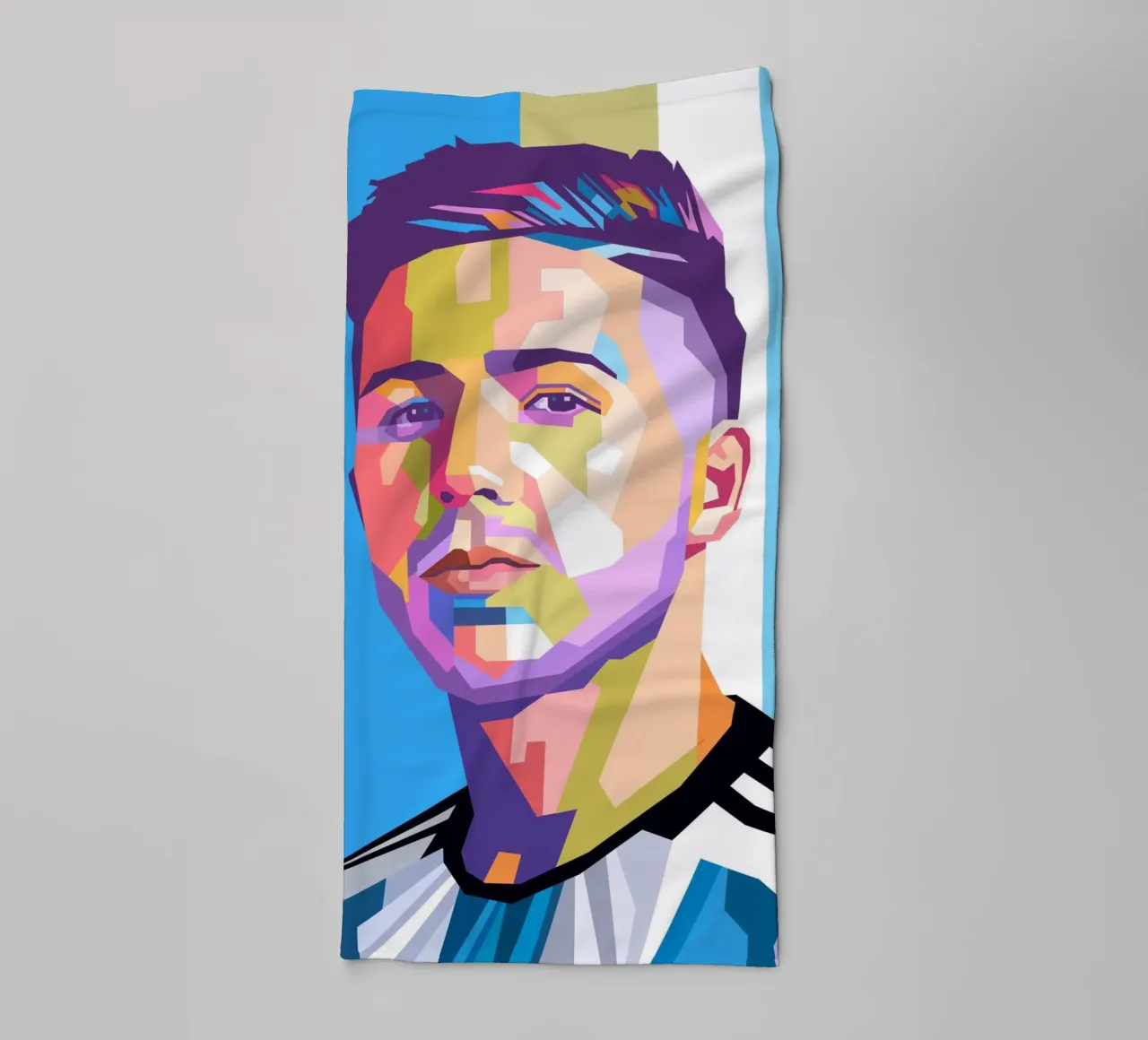 Enzo Fernandez ritratto pop art asciugamano da bagno da Hantamrata