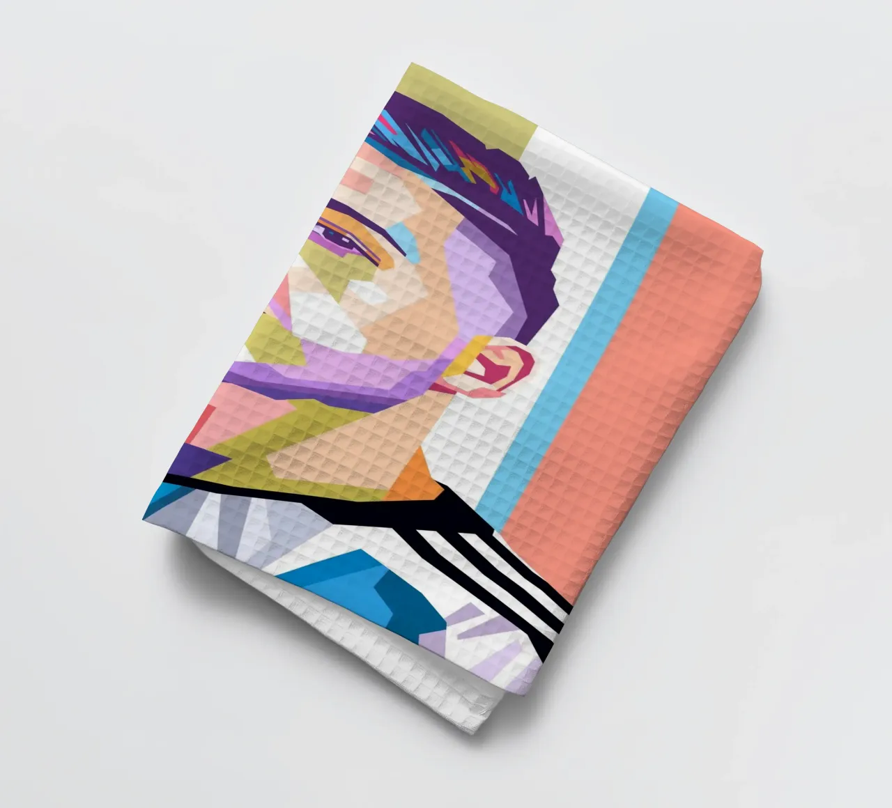 Enzo Fernandez portrait pop art torchon de Hantamrata