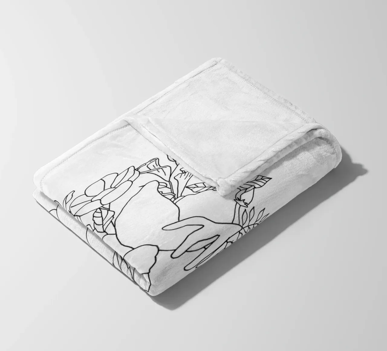 Blossom Hug fleece blanket by Nadjaa