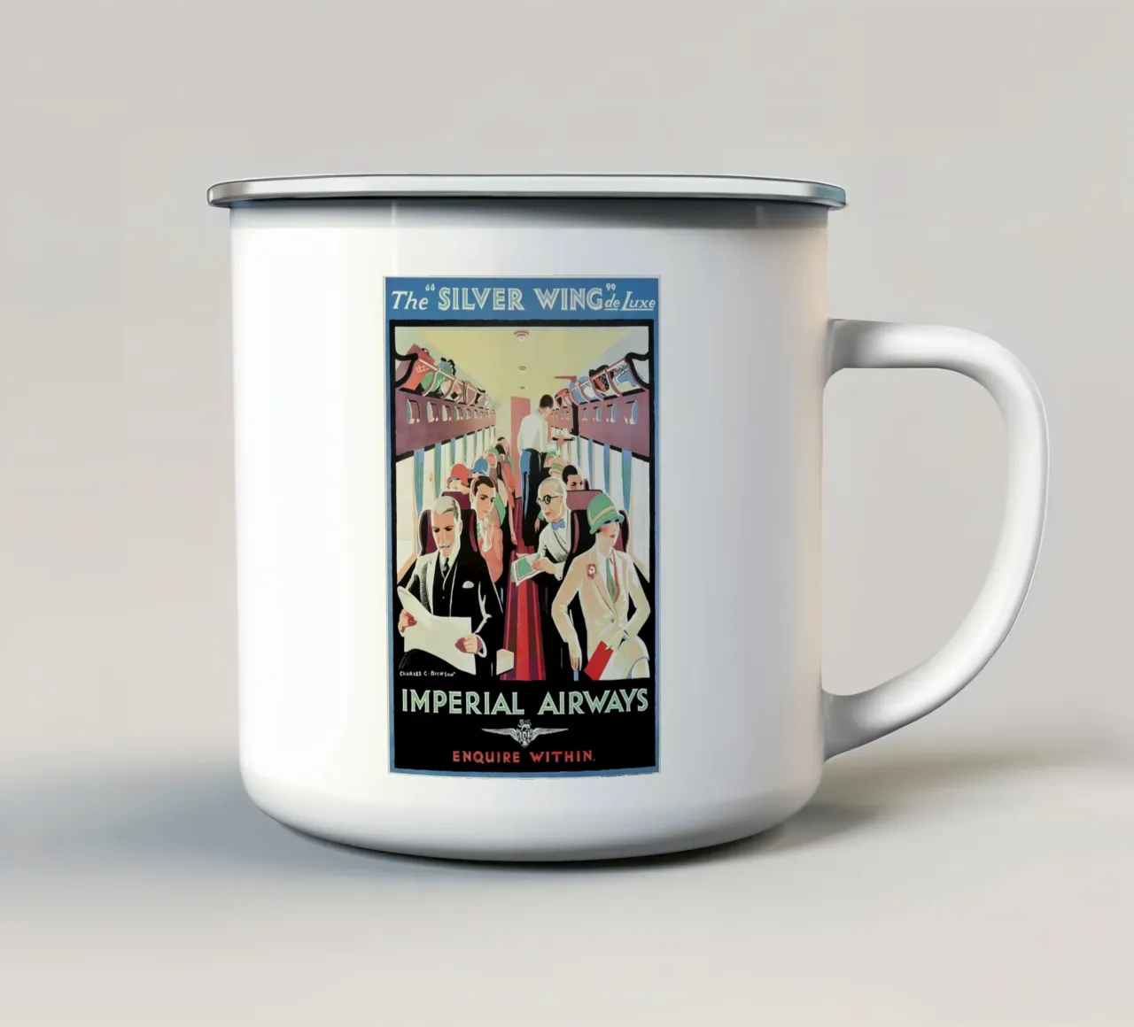 Charles C. Dickson - Imperial Airways tazza in smalto da ARTOTHEK