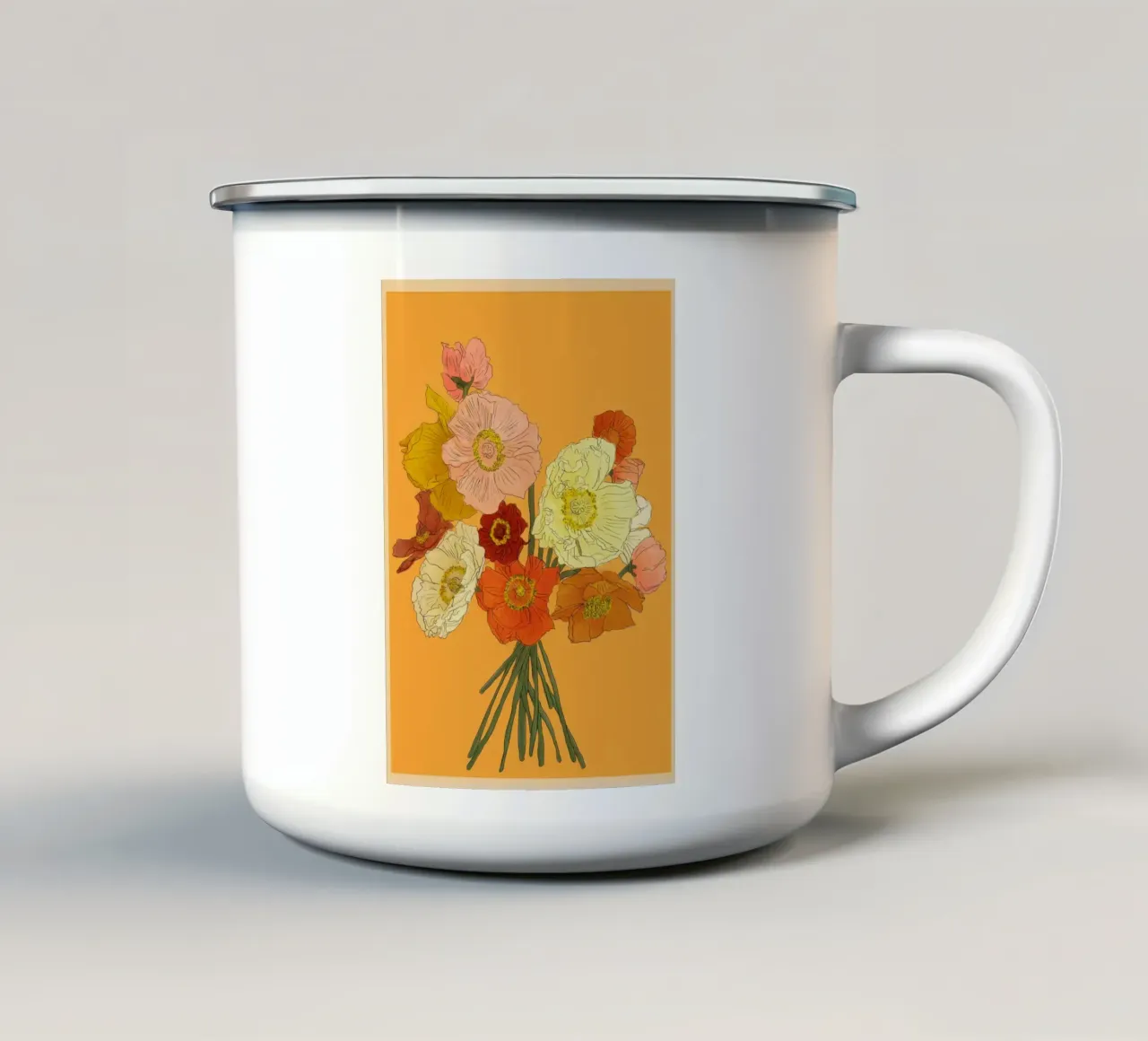 Bountiful Bouquet II tazza in smalto da Nadjaa
