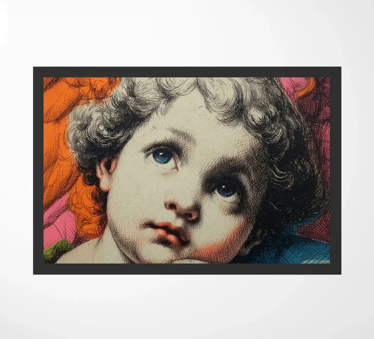 Disegno di angelo con aureola zerbino da Carinaprint