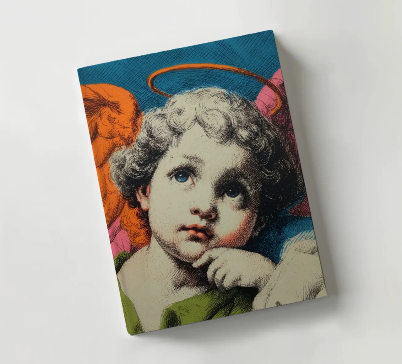 Angel drawing with halo notebook by Carinaprint