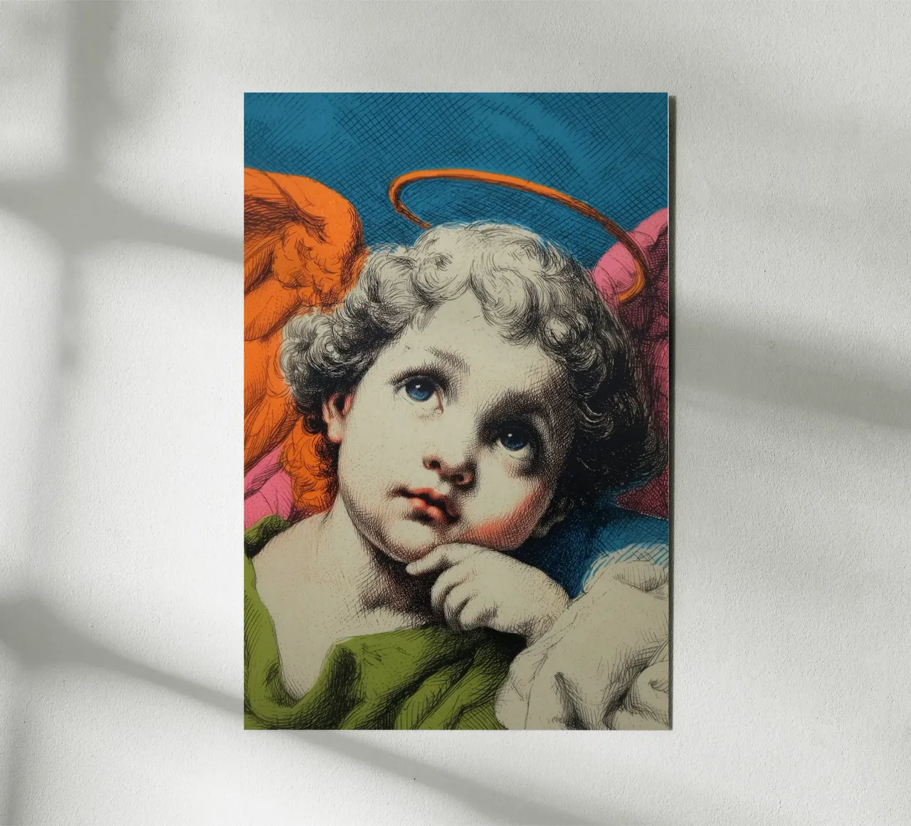 Angel drawing with halo forex plate by Carinaprint