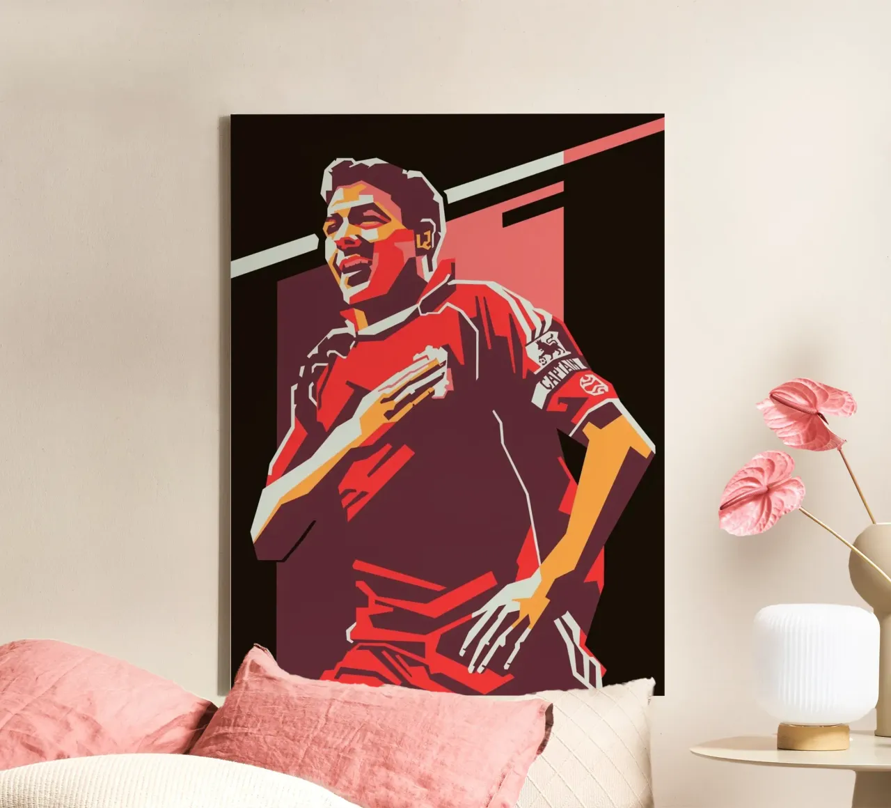 Iconic football player Steven Gerrard canvas by Hantamrata