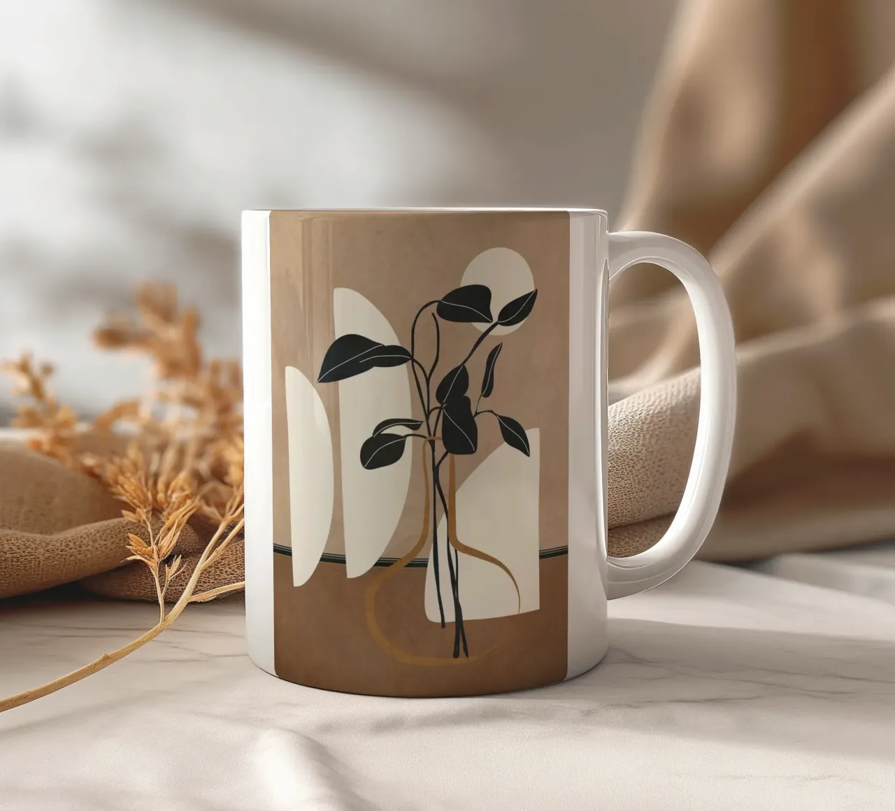 Branches in the Vase 1 mug en céramique de Nadjaa