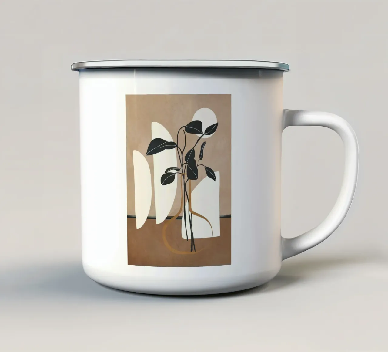 Branches in the Vase 1 Emaille Tasse von Nadjaa