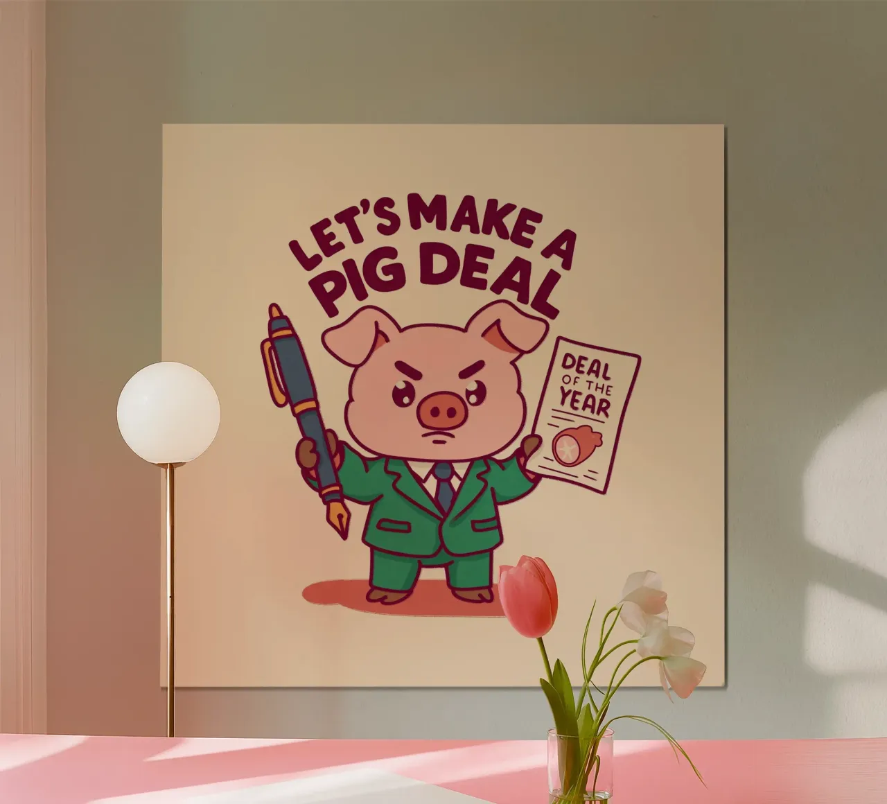 Un affare di maiali poster con telaio in legno da Loobs