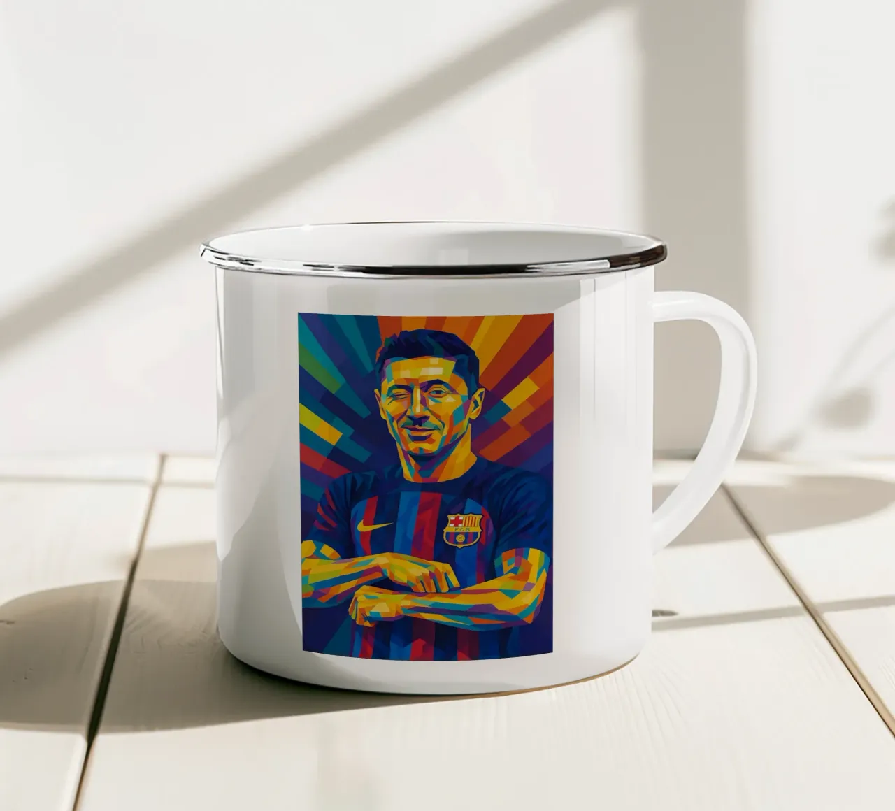 Robert Lewandowski tazza in smalto da HopeStudio