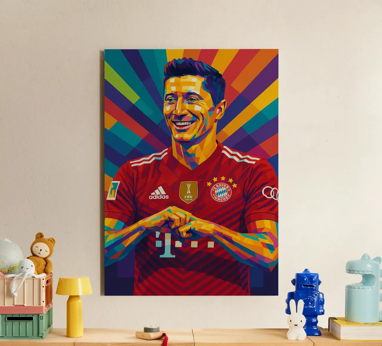 Robert Lewandowski alluminio dibond da HopeStudio