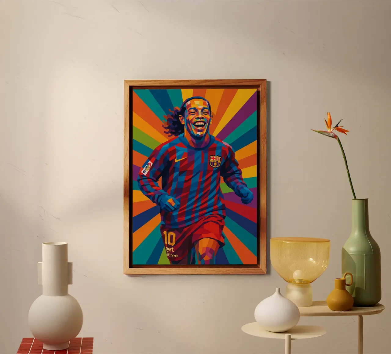 Ronaldinho Barcelona alluminio dibond da HopeStudio