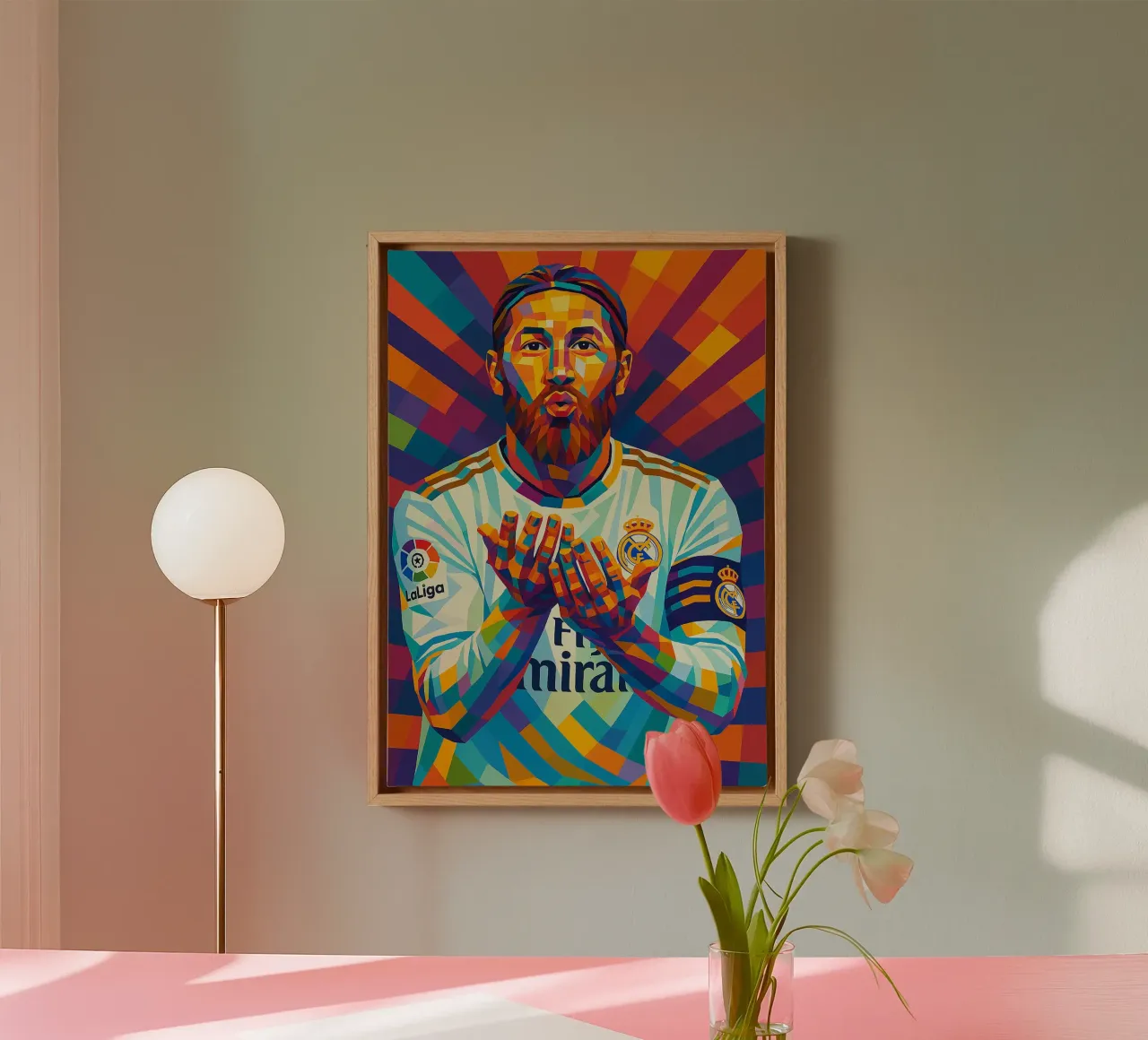 Sergio Ramos tela con Cornice a cassetta da HopeStudio
