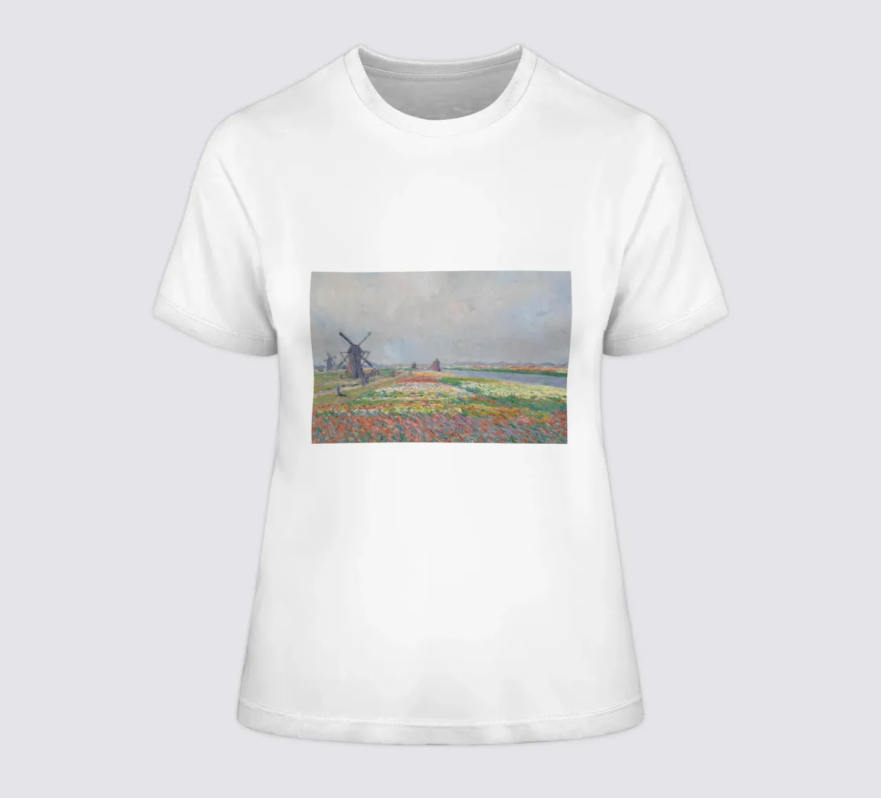Monet - Tulip Fields near The Hague t-shirt da donna da ARTOTHEK