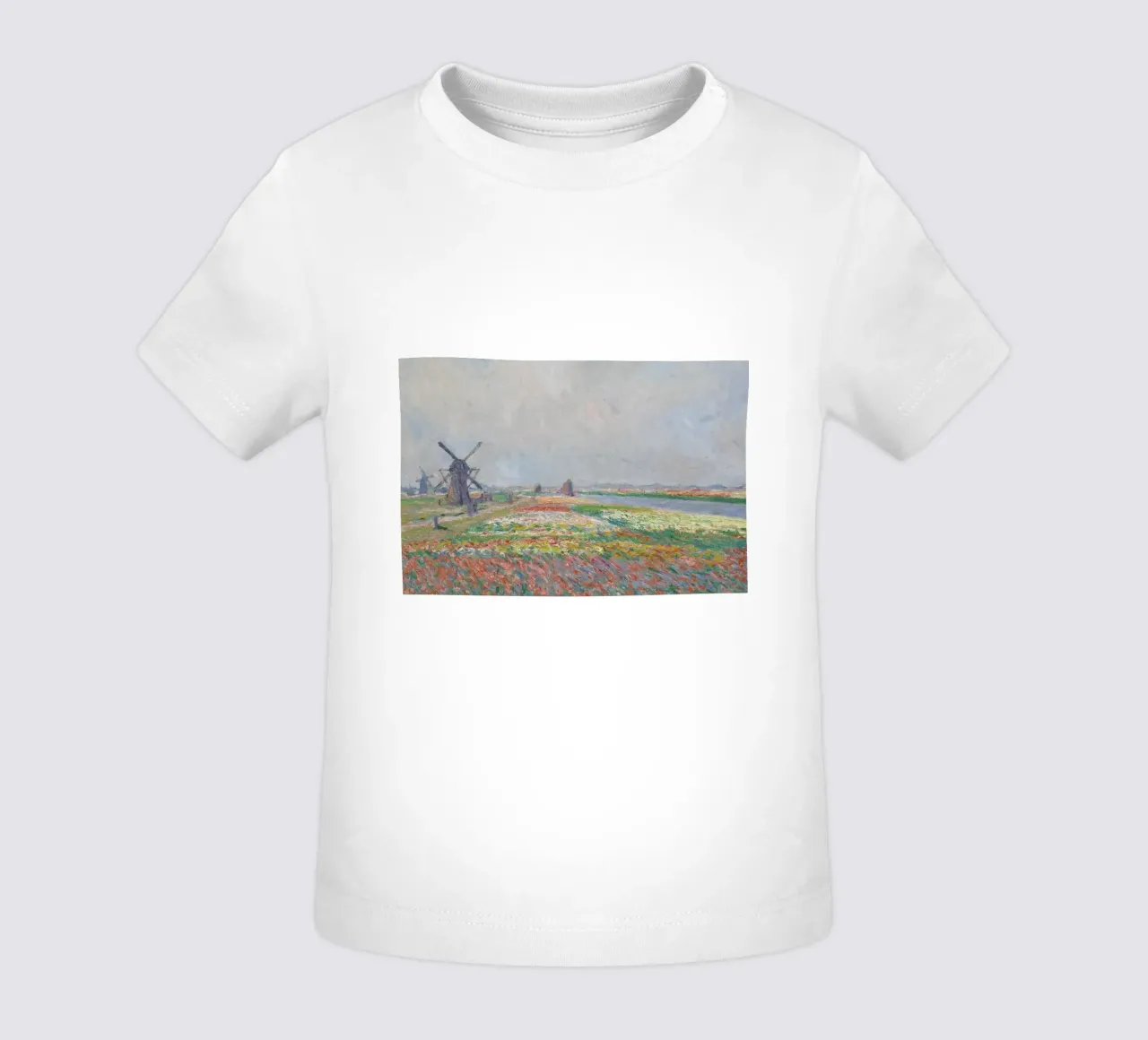Monet - Tulip Fields near The Hague maglietta neonato da ARTOTHEK
