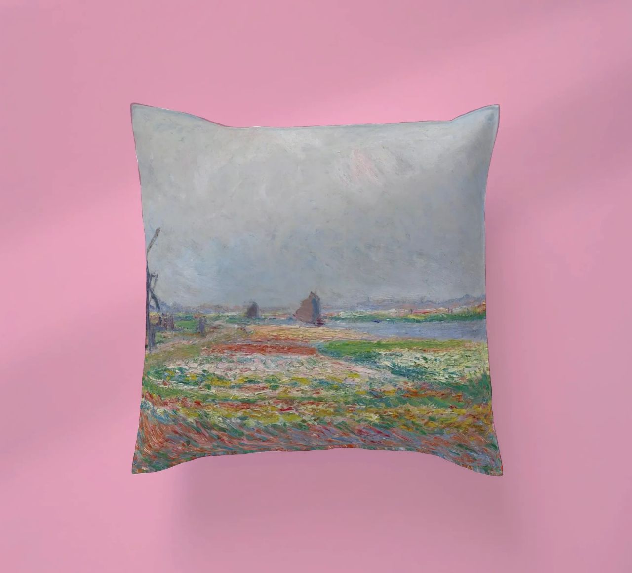 Monet - Tulip Fields near The Hague cuscino da ARTOTHEK