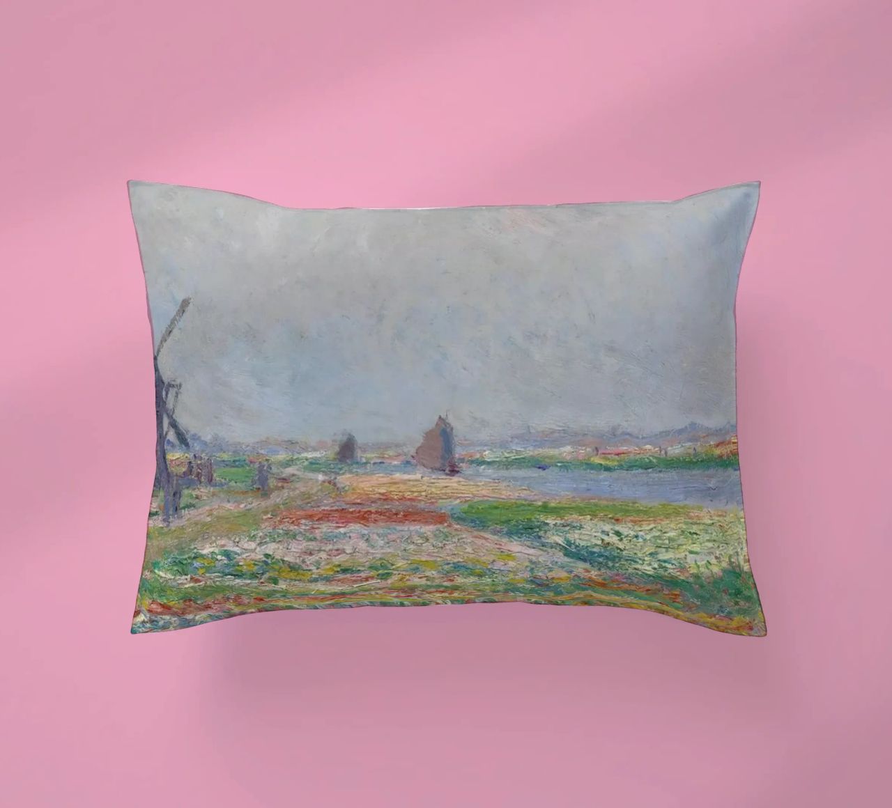 Monet - Tulip Fields near The Hague cuscino da ARTOTHEK