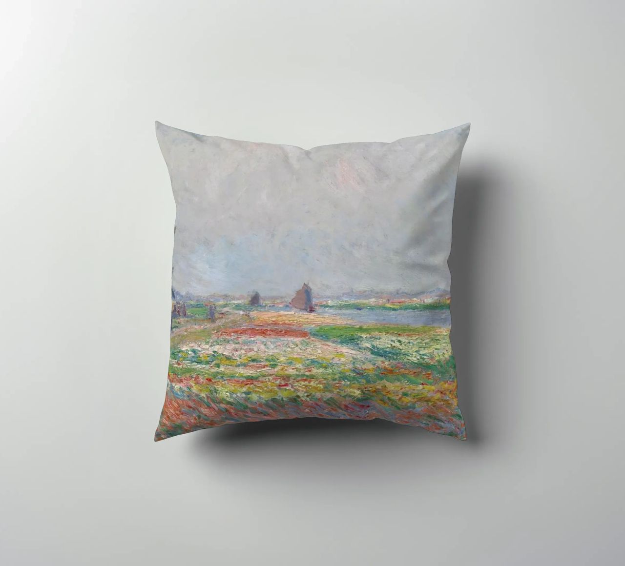 Monet - Tulip Fields near The Hague cuscino da ARTOTHEK