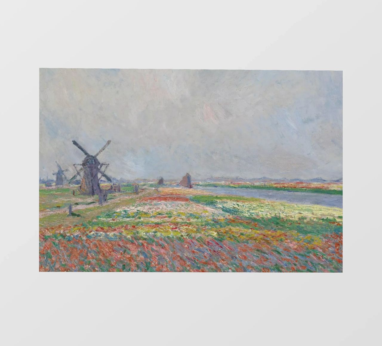 Monet - Tulip Fields near The Hague pellicola backlit da ARTOTHEK