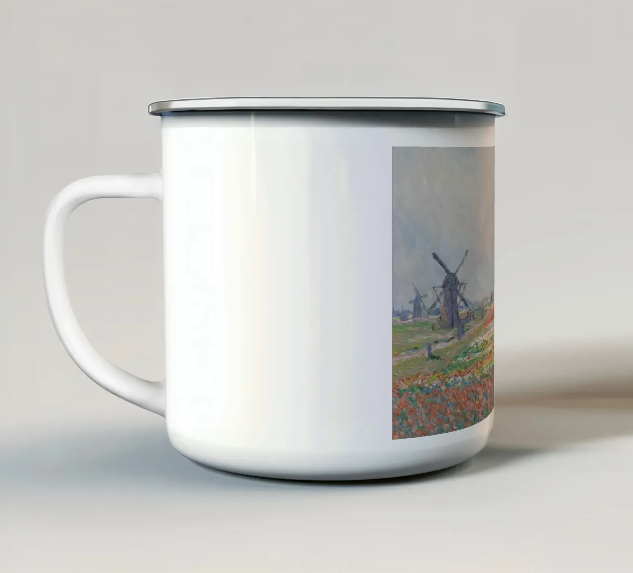 Monet - Tulip Fields near The Hague Emaille Tasse von ARTOTHEK