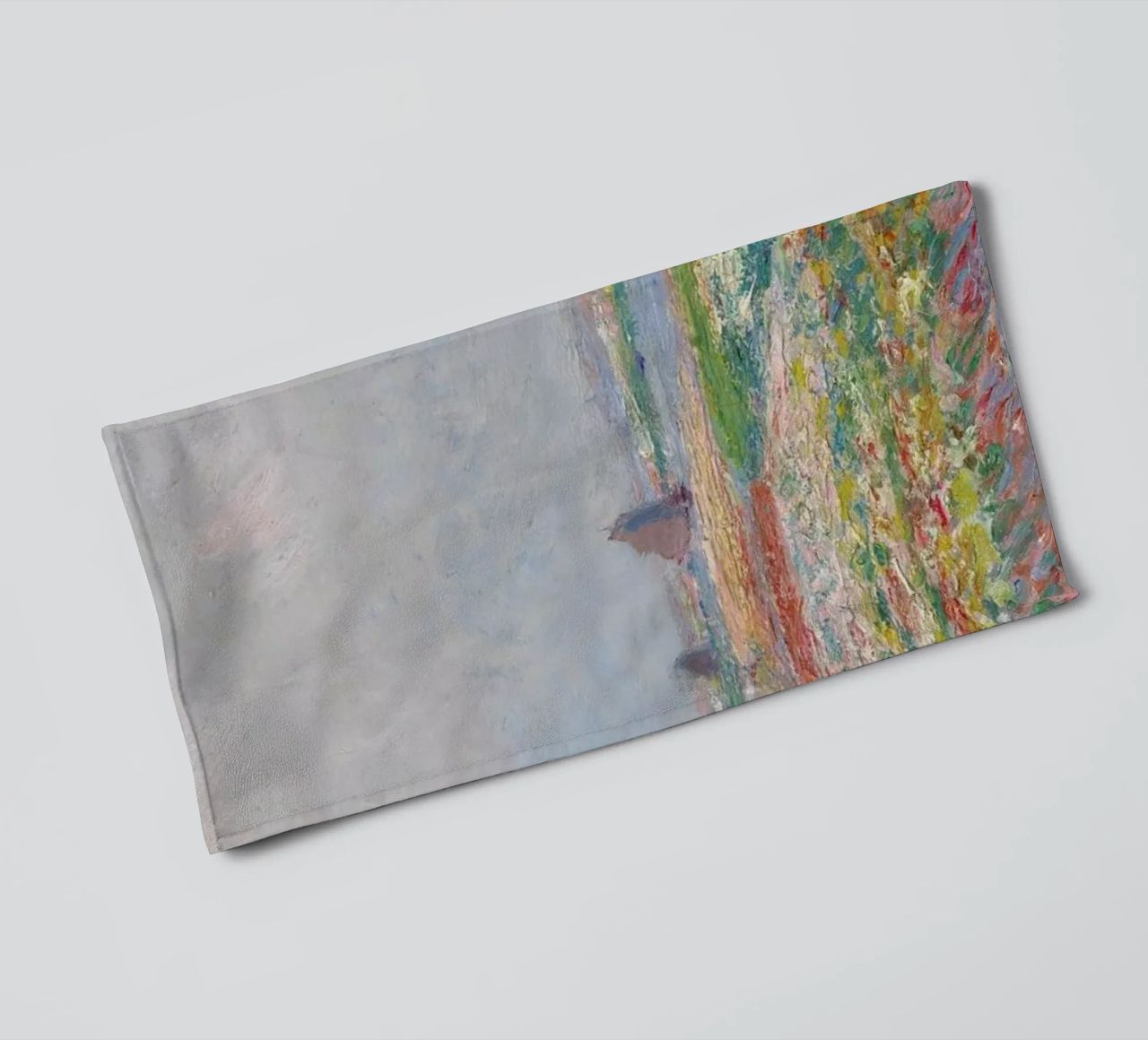 Monet - Tulip Fields near The Hague asciugamano da bagno da ARTOTHEK
