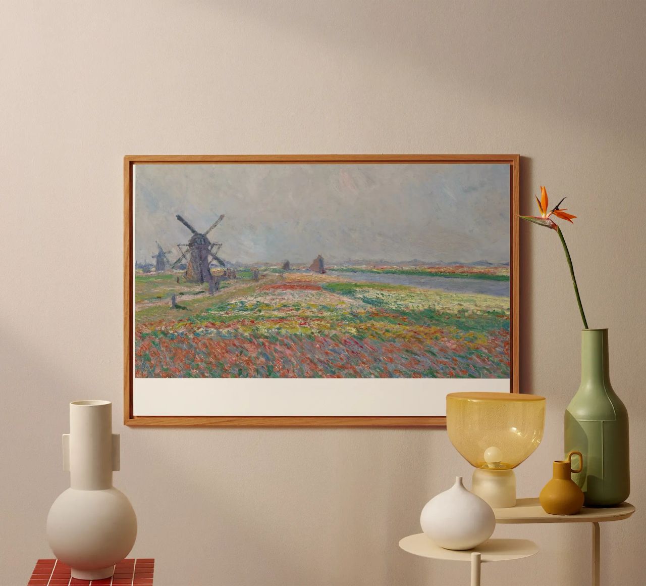 Monet - Tulip Fields near The Hague alluminio dibond da ARTOTHEK